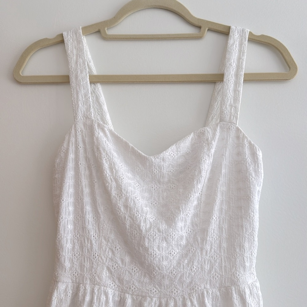 White Lace Eyelet Dress - Picture 2 of 5